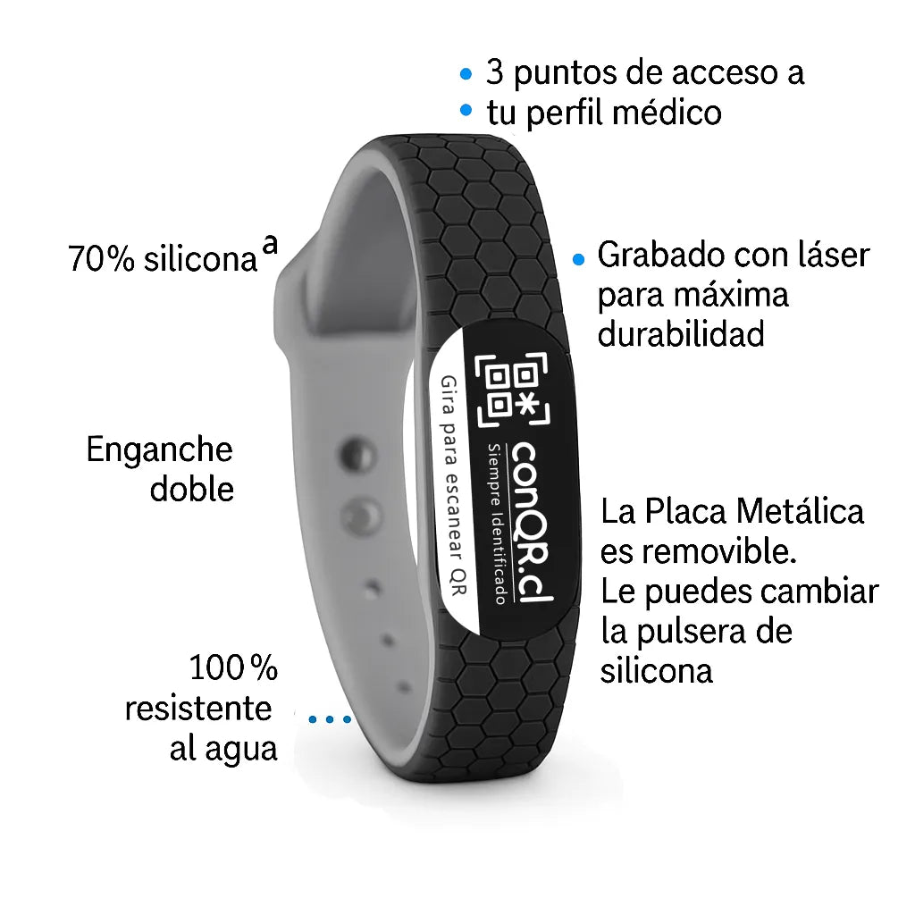 Pulsera de silicona ConQR
