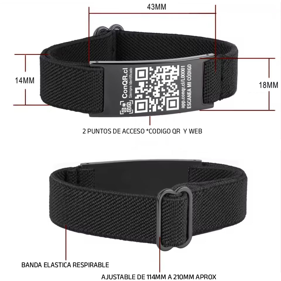 Pulsera elasticada ConQR